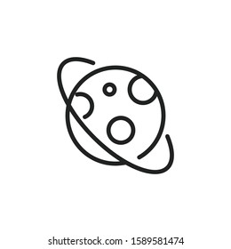 Simple planet line icon. Stroke pictogram. Vector illustration isolated on a white background. Premium quality symbol. Vector sign for mobile app and web sites.