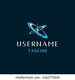 simple planet logo design inspiration . universe logo design template . galaxy logo design inspiration