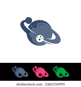 simple planet logo, earth icon with simple design