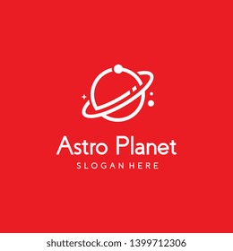 Simple Planet Technology logo designs concept vector