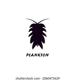 Simple plankton logo. Sea animal logo. Plankton silhouette design. Vector illustration for logo, icon, template, mascot