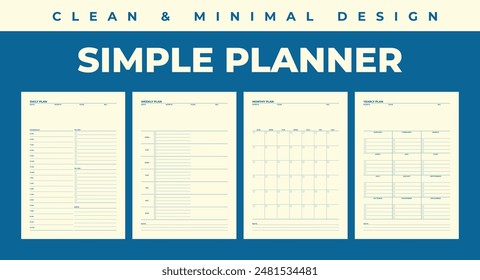 Simple planner in clean and minimal design