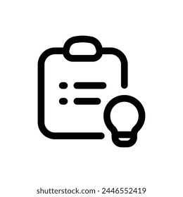 Simple Planning line icon isolated on a white background