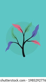 Simple plant design for wall decoration and can also be used for other things.