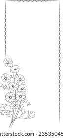 Simple plant drawing in black and white.