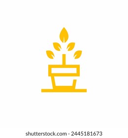A simple plant or garden logo.