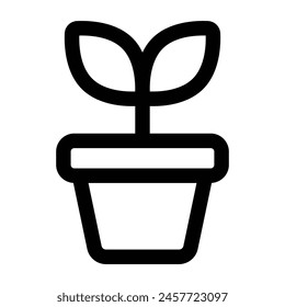 Simple Plant icon. The icon can be used for websites, print templates, presentation templates, illustrations, etc	