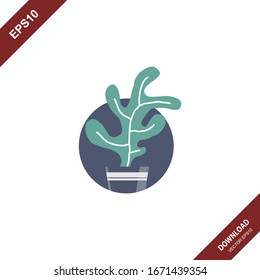 Simple plant illustration concept vector design