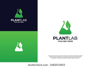 Einfaches Plant Laboratory Logo Design