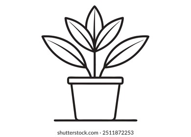 A Simple Plant Line Art