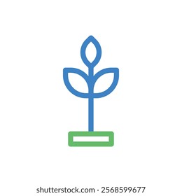 Simple plant sprout logo. Concept of growth, sustainability, and nature.