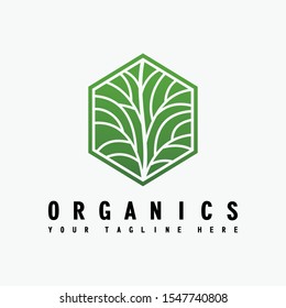 

Simple plant stalk in block hexagon Image graphic icon logo design abstract concept vector stock. Can be used as symbols related to nature or green.