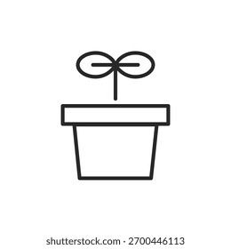 Brote de ilustración de icono de Vector de planta simple