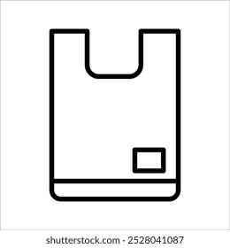 simple plastic bag vector icon design