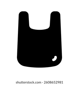 Simple plastic carrier bag with handles for shopping icon