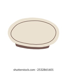 Simples Placa Doodle. Ilustração de vetor de objetos de utensílio de cozinha em estilo desenhado à mão no fundo isolado branco