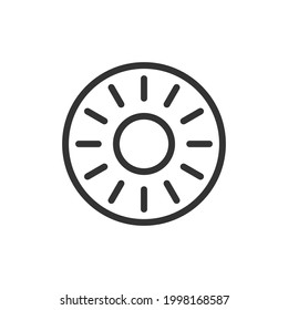 Simple plate line icon. Premium symbol in stroke style. Design of plate icon. Vector illustration.