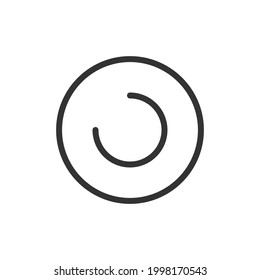 Simple plate line icon. Premium symbol in stroke style. Design of plate icon. Vector illustration.