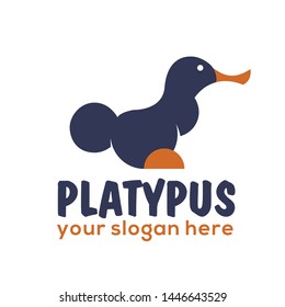 simple platypus logo with golden ratio design style