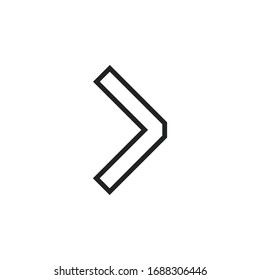 Simple play button line icon. Stroke pictogram. Vector illustration isolated on a white background. Premium quality symbol. Vector sign for mobile app and web sites.