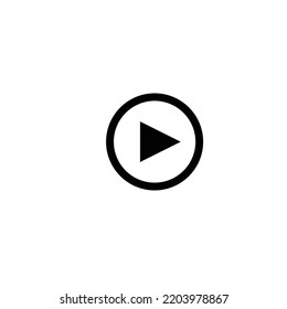 simple play button symbol icon design