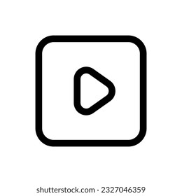 Simple Play icon. The icon can be used for websites, print templates, presentation templates, illustrations, etc