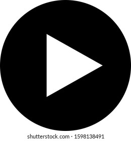 Simple Play Icon. Vector Image.