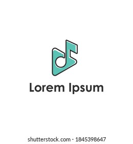 Design-Vorlage für einfache Play-Musik-Logos, gute Verwendung für Musik-App