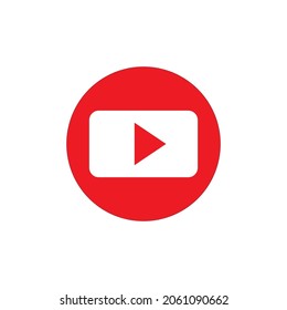 simple play video vector icon illustration