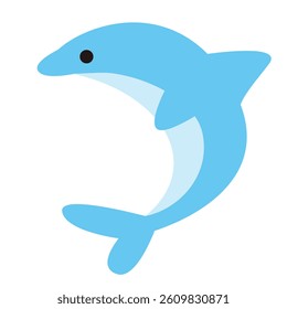 Simple and Playful Dolphin Vector Illustration