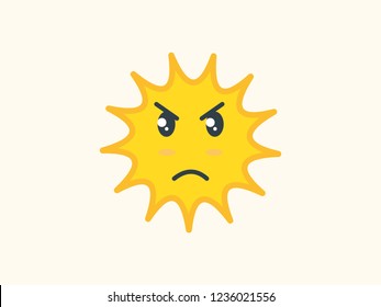 simple and playful illustration sun emotions.