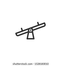 Simple playground icon in line style design on white background. Related to play group, kids, garden, website or mobile app and user interface. Vector Illustration Pixel Perfect 48x48.
