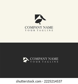 Simple Plican House vector logo