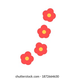 Simple plum blossom one point decoration