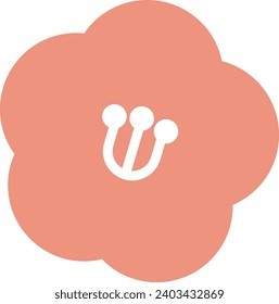 Simple plum blossom vector illustration