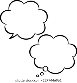 Simple plump speech bubble set