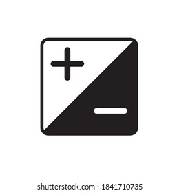 Simple Plus and Minus Vector Icon Design
