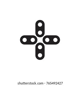 simple plus symbol with holes logo vector