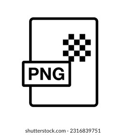 Simple PNG file icon. PNG data file. Vector.