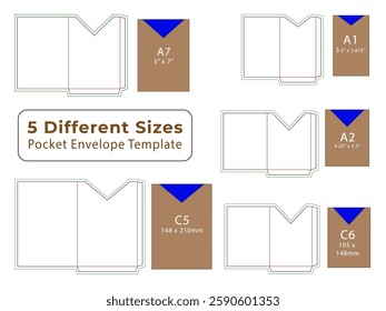 Simple Pocket Envelope Dieline Template