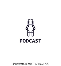 Einfaches Logo für Podcast-Ikone