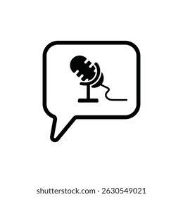 simple podcast icon is talking