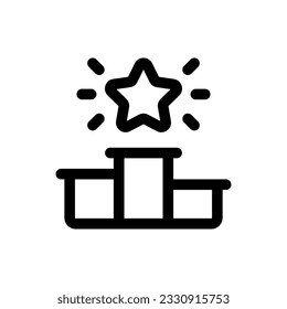 Simple Podium icon. The icon can be used for websites, print templates, presentation templates, illustrations, etc