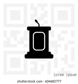 Simple Podium Icon. vector illustration