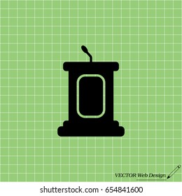 Simple Podium Icon. vector illustration