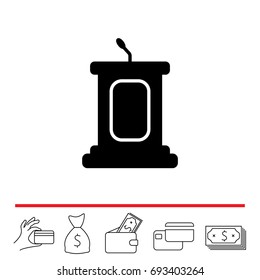 Simple Podium Icon. vector illustration