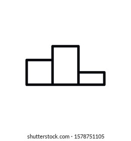 Simple podium line icon. Stroke pictogram. Vector illustration isolated on a white background. Premium quality symbol. Vector sign for mobile app and web sites.