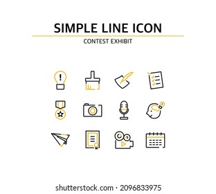 Simple point color line icon contest exhibit
