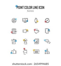 Simple point color line icon that is good to use