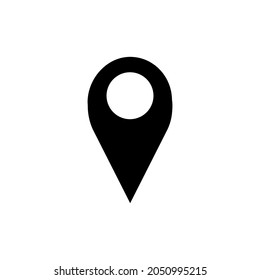 vector de ubicación de punto simple. ilustración de ubicación de vector con fondo blanco